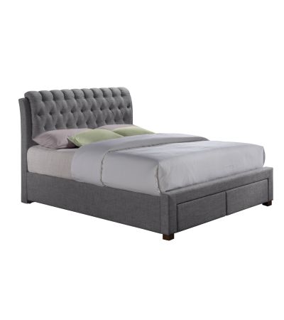 Valentino Two Drawer Grey 4'6 Double Bed