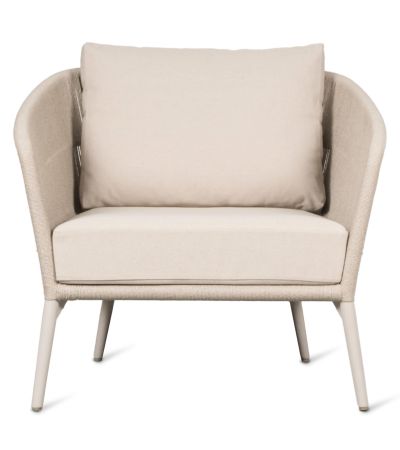 Vincent Sheppard Akari Lounge Chair with Seat and Back Almond Cushions