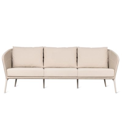 Vincent Sheppard Akari Lounge Sofa 3 Seater with 3 Seat and 3 Back Almond Cushions
