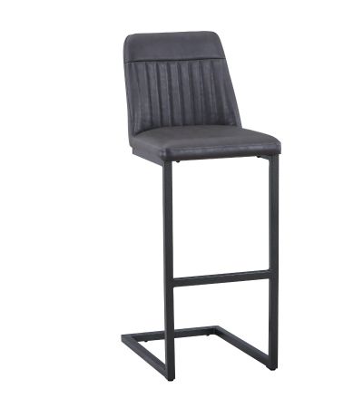 Vintage Grey Leather Bar Stool by Baumhaus | Style Our Home