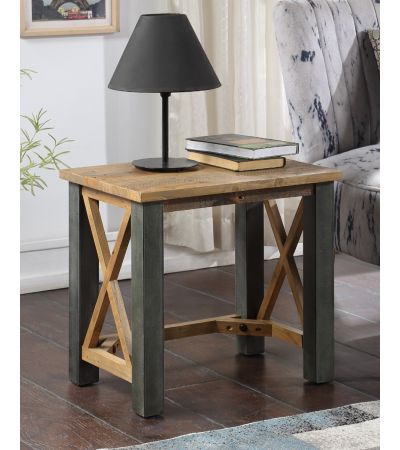 Urban Elegance - Reclaimed Open Front Side / Lamp Table | Style Our Home