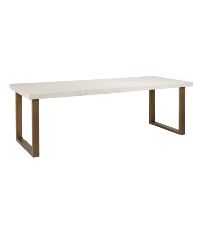 Whitebone Brass 235cm Dining Table  by Richmond Interiors | Style Our Home 