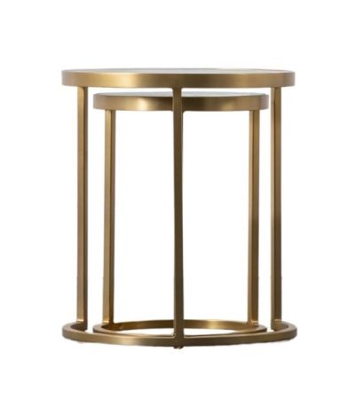 Perrin Gold Nest of 2 Tables by Hudson Living | Style Our Home