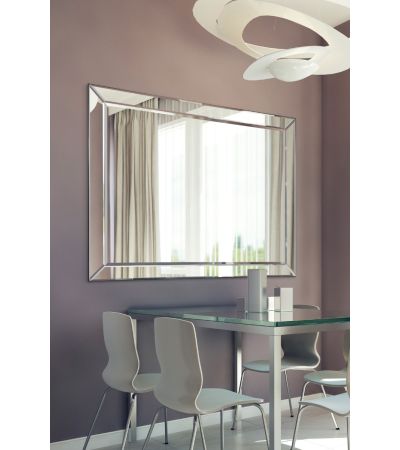 Hera All Glass Modern Large Wall Mirror