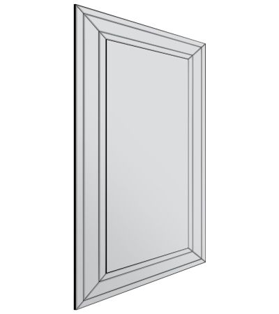 Maia All Glass Modern Bevelled Full Length Leaner Mirror by Belle Pareti | Style Our Home