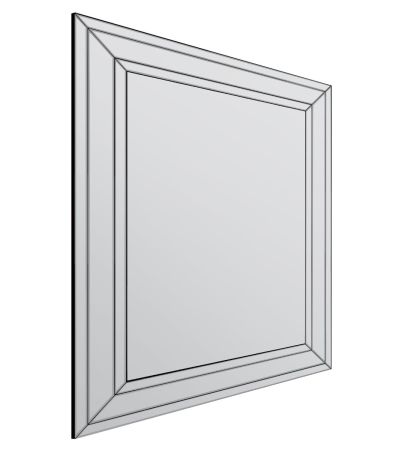 Maia All Glass Modern Bevelled Large Wall Mirror by Belle Pareti | Style Our Home