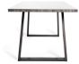Hirst Grey Painted Tempered Glass 6 Seater Dining Table with Grey Legs
