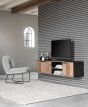Cosmo No.1 Medium Hanging TV Stand, 3 Doors, 2 Open Racks