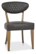 Ellipse Rustic Oak Upholstered Chair - Old West Vintage (Pair) by Bentley Designs | Style Our Home