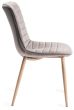 Eriksen - Grey Velvet Fabric Chairs with Grey Rustic Oak Effect Legs (Pair) from Style Our Home