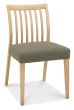 Bergen Oak 2-4 Seater Table & 2 Low Slat Back Chairs in Black Gold Fabric by Bentley Designs | Style Our Home