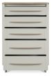 Larsen Scandi Oak & Soft Grey 5 Drawer Chestby Bentley Designs | Style Our Home