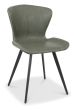 Garcia - Olive Vintage Faux Leather Chair with Black Legs (Pair) by Bentley Designs | Style Our Home