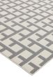 Antibes White Grey Grid Rug by Asiatic London | Style Our Home