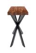 Hoxton Wooden Console Table With Metal Cross Legs