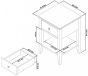Ashby Soft Grey 1 Drawer Nightstand