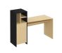 Mitch Light Oak (Melamine) / Pure Black Desk | Style Our Home
