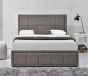 Hannover 4'6 Double Ottoman Bed in Grey