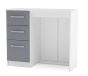 Lynx White Grey 3 Drawer Dressing Table