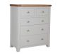 Parisian Grey 5 Drawer Tallboy