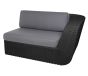 Savannah Black 2-Seater Sofa - Left Module - Grey Natté by Cane-line | Style Our Home