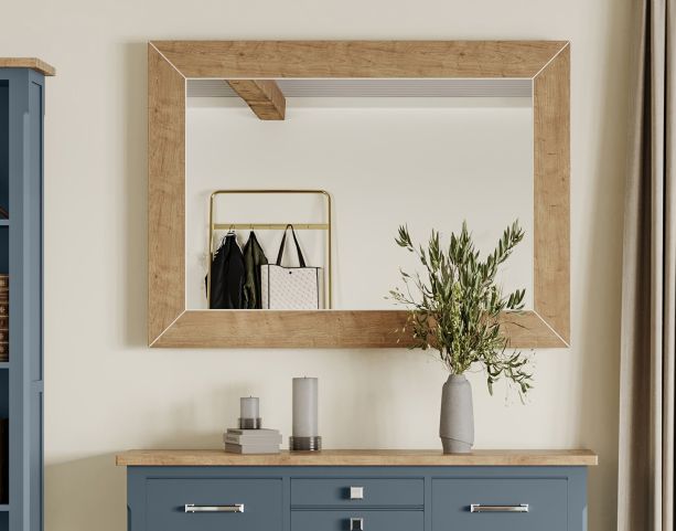 Signature Blue Mirror (Hangs Landscape & Portrait) by Baumhaus | Style Our Home