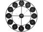 Smarty Iron Clock Roman Numerals Coloured Domed Perspex by Libra Designs | Style Our Home