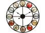 Smarty Iron Clock Roman Numerals Coloured Domed Perspex by Libra Designs | Style Our Home