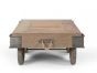 Reclaimed Wooden Coffee Table on Wheels