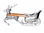 Reindeer and Sleigh H53cm