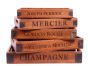 Set of 5 Vintage Wooden Serving Trays - Champagne by Quirky Barn | Style Our Home