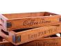 Set of 5 Vintage Wooden Serving Trays - Delicious