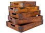 Set of 5 Vintage Wooden Serving Trays - Wimbledon Village