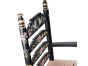 Black Lyre Bird Design Wooden Arm Chair