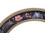 Black Lyre Bird Design Large Round Mirror