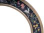 Black Lyre Bird Design Large Round Mirror