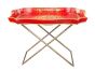 Red Floral Design Tray on Stand by Quirky Barn | Style Our Home