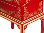 Red Floral Design Dome Box on Stand