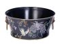 Black Lyre Bird Design Round Bowl with Handles by Quirky Barn | Style Our Home