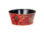 Red Floral Design Round Bowl with Handles