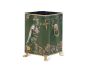 Green Fountain Design Bin with Handles and Feet