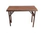 Iron Folding Table with Wooden Top - W106 x D53 x H75cm