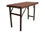 Iron Folding Table with Wooden Top - W106 x D53 x H75cm