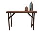 Iron Folding Table with Wooden Top - W106 x D53 x H75cm
