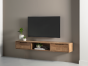 Bliss No.1 Small Hanging TV Stand, 2 Drawers, Open Rack