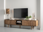 Bliss No.2 Large TV Stand, 4 Doors, 2 Open Racks