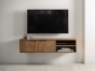 Bliss No.2 Small Hanging TV Stand, 2 Doors, 2 Open Racks