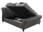 Castello Grey King Ottoman Bed