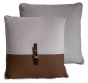 Paul Moneypenny Buckle Cushion Neutral by Malini | Style Our Home