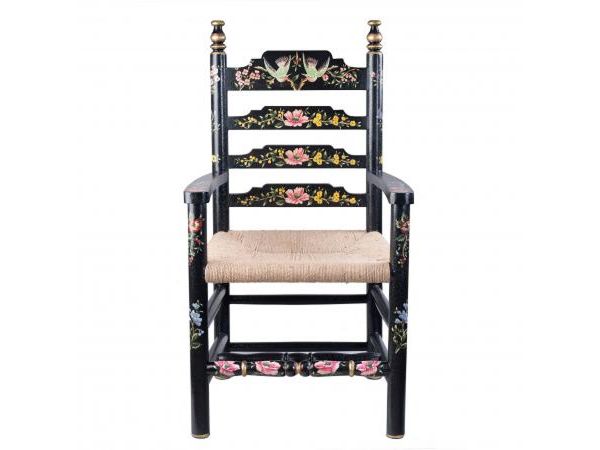 Black Lyre Bird Design Wooden Arm Chair by Quirky Barn | Style Our Home